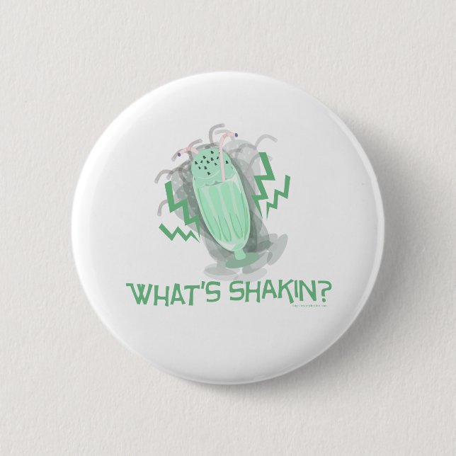 Badge Rond 5 Cm Danser drôle Milkshake dessin de dessin (Devant)