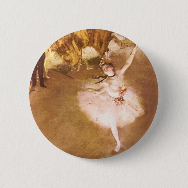 Badge Rond 5 Cm Danseur de ballet Diplôme de la peinture étoile (Devant)