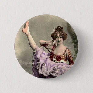 Badge Rond 5 Cm Danseur de cancan