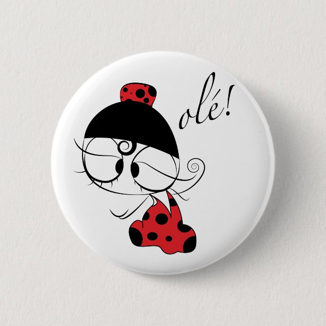 Badge Rond 5 Cm Danseur de flamenco vieux ! (Devant)