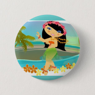 Badge Rond 5 Cm Danseur troposphérique de danse polynésienne de