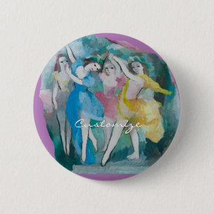 Badge Rond 5 Cm Danseurs Girl Ballerina Thunder_Cove
