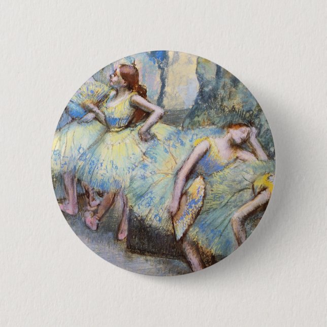 Badge Rond 5 Cm Danseuse de ballet Degas Dansers d'art Peinture (Devant)