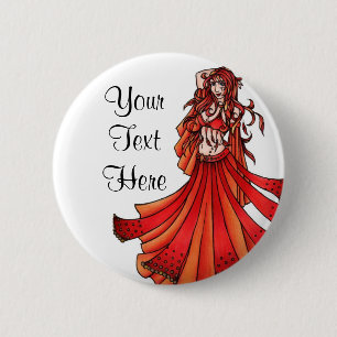 Badge Rond 5 Cm Danseuse du ventre Aries