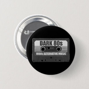 Badge Rond 5 Cm DARK 80s Cassette Tape Pin