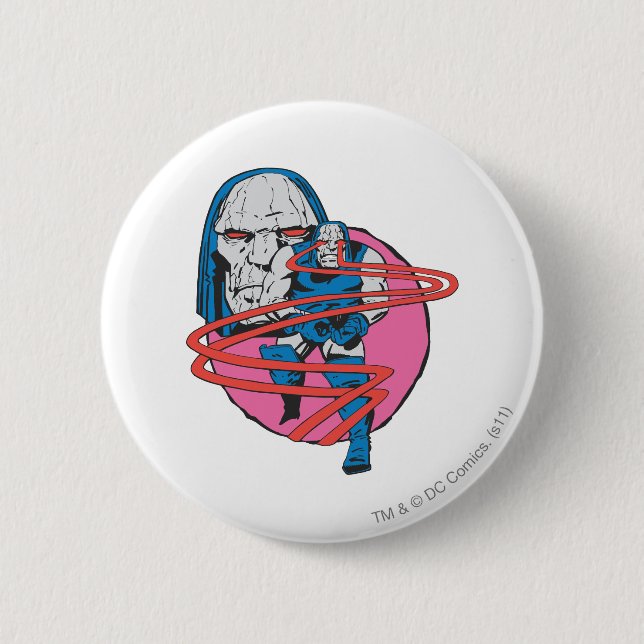 Badge Rond 5 Cm Darkseid lance des poutres oméga (Devant)