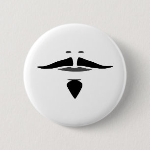 Badge Rond 5 Cm D'Artagnan Musketeer Mustache Goatee