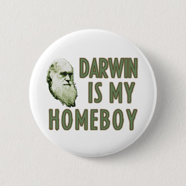 Badge Rond 5 Cm Darwin est mon garçon (Devant)