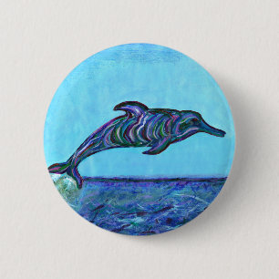 Badge Rond 5 Cm Dauphin