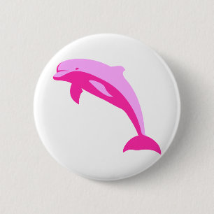 Badge Rond 5 Cm Dauphin rose