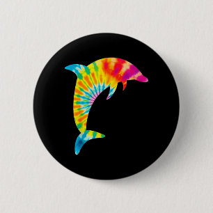 Badge Rond 5 Cm Dauphin Tie-Dye