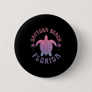 Badge Rond 5 Cm Daytona Beach Florida Sea Turtle Vacances été