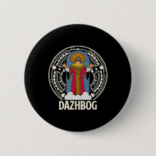 Badge Rond 5 Cm Dazhbog Ancien Mythe Slav Paganisme Russi