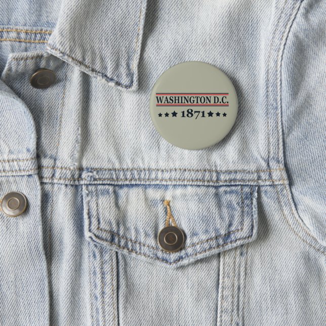 Badge Rond 5 Cm dc washington (En situation)