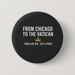 Badge Rond 5 Cm De Chicago Au Pape Vatican Leo 267e