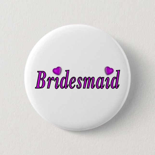 Badge Rond 5 Cm De demoiselle d'honneur amour simplement (Devant)