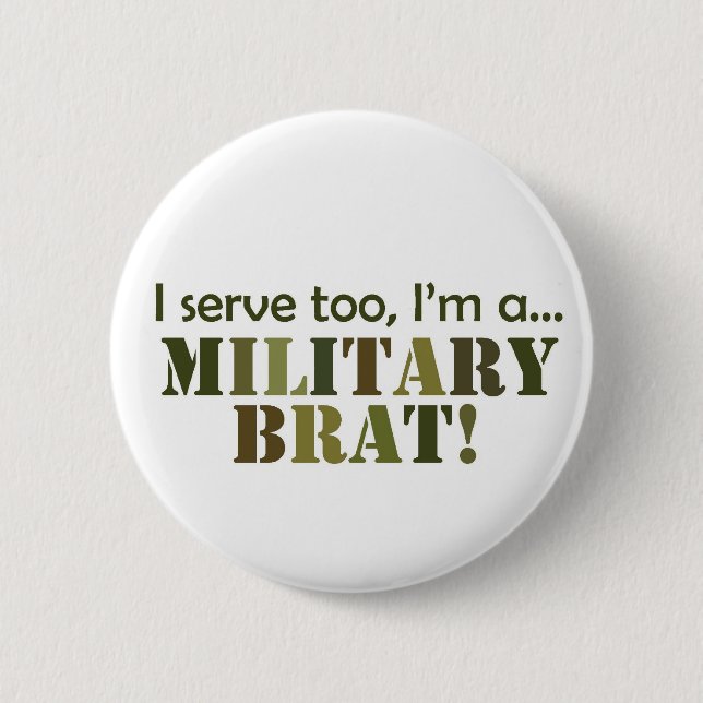 Badge Rond 5 Cm De Gosse-service bouton militaire trop (Devant)