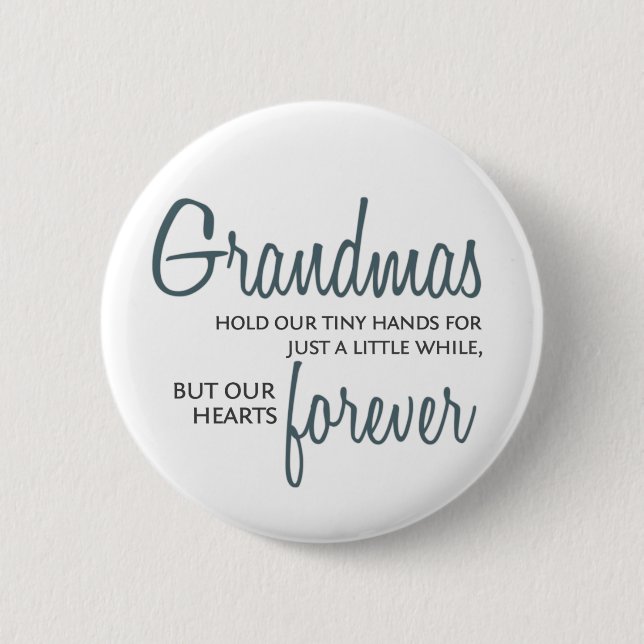 Badge Rond 5 Cm De grand-mamans bleu pour toujours (Devant)