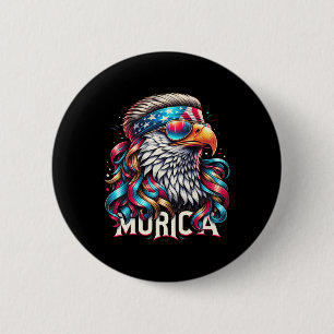 Badge Rond 5 Cm De Juillet Patriotic Funny Eagle Juillet 4 Usa Mur