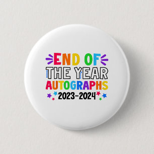 Badge Rond 5 Cm De L'Année Autographes 2023-2024 Dernier Jour De S