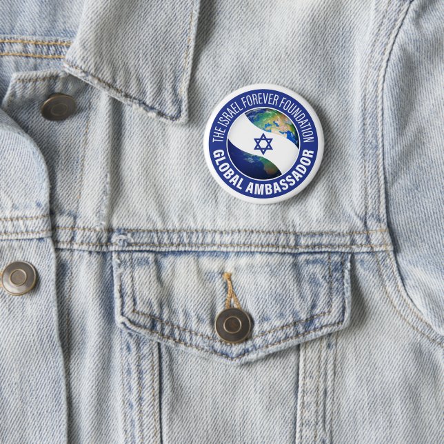 Badge Rond 5 Cm De l'Israël l'Ambassadeur global Button pour (En situation)