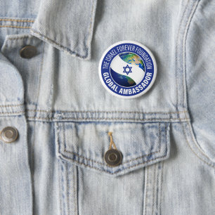 Badge Rond 5 Cm De l'Israël l'Ambassadeur global Button pour