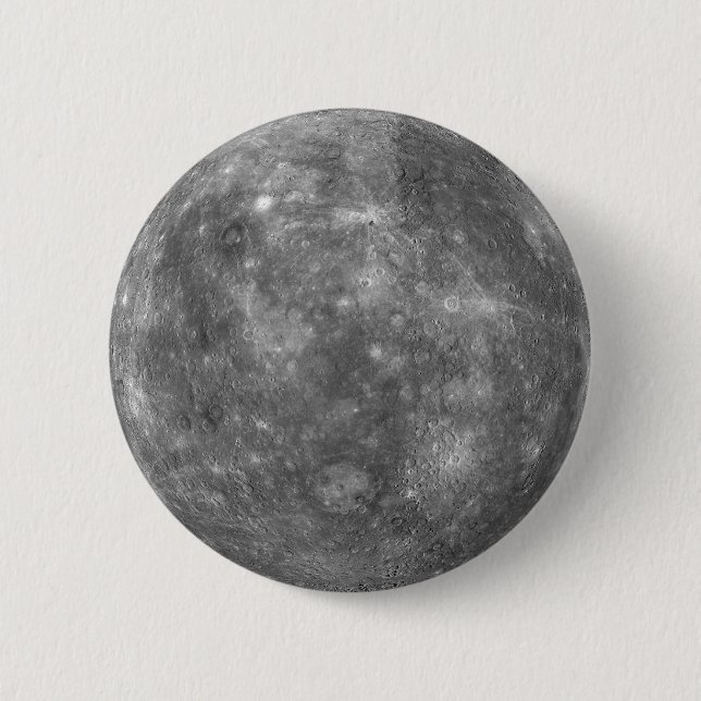 Badge Rond 5 Cm ~ de MERCURY de PLANÈTE (système solaire) (Devant)