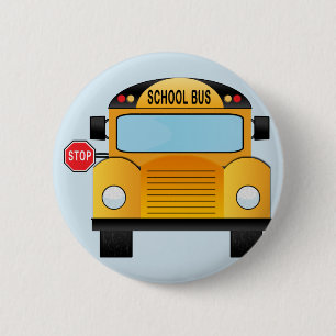 Badge Rond 5 Cm De nouveau à l'autobus scolaire