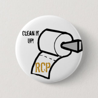 Badge Rond 5 Cm de papier, nettoyez-le ! ,