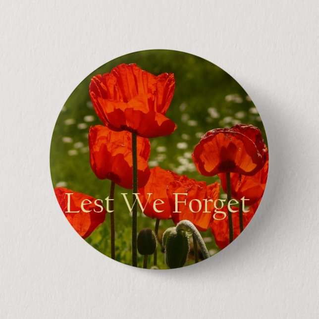 Badge Rond 5 Cm De peur que nous oubliions l'insigne de bouton de (Devant)