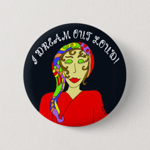 Badge Rond 5 Cm De rêve bouton bruyant