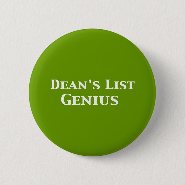Badge Rond 5 Cm Dean's List Genius Gifts (Devant)