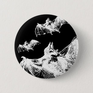 Badge Rond 5 Cm Deathrock Vampire Bats