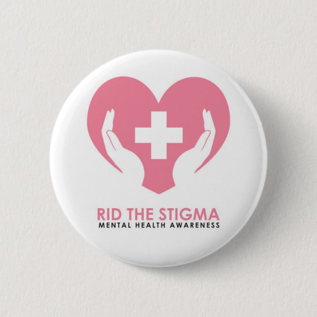 Badge Rond 5 Cm Débarrassez le bouton de stigmate (Devant)