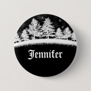 Badge Rond 5 Cm Décembre Société Nom du groupe Tags Noir