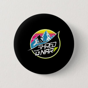 Badge Rond 5 Cm Déchiquetez Le Gnar Ski Freestyle Diamant Hiver Sp