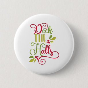 Badge Rond 5 Cm deck the halls
