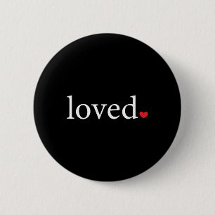 Badge Rond 5 Cm Déclaration Simplement Aimée Coeur Saint-Valentin