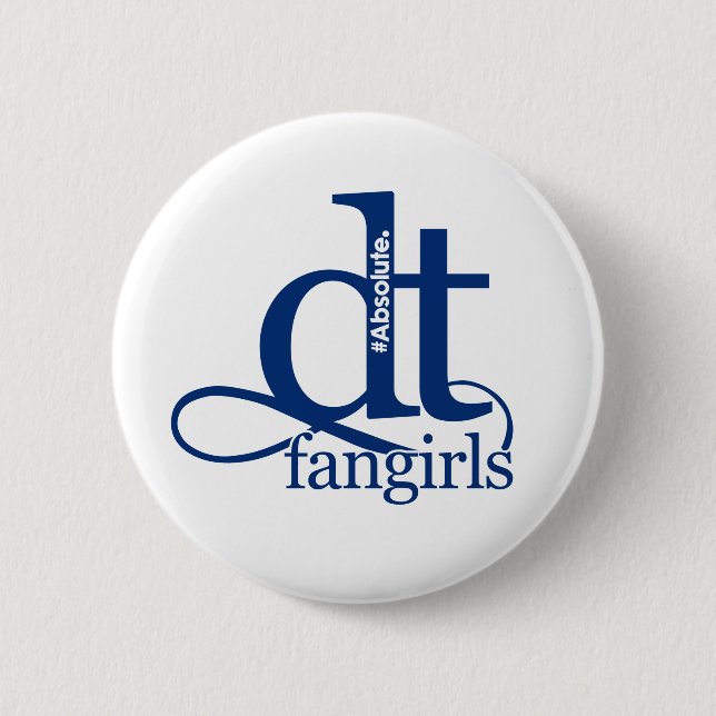 Badge Rond 5 Cm Décollement absolu Fangirls (BLEU) (Devant)