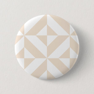 Badge Rond 5 Cm Décor géométrique beige clair Motif