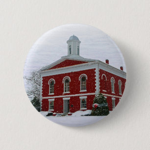 Badge Rond 5 Cm Décoré pour Noël