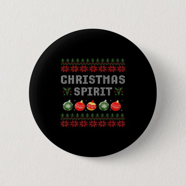 Badge Rond 5 Cm Deep In The Christmas Srit Couples Matching Ugly  (Devant)