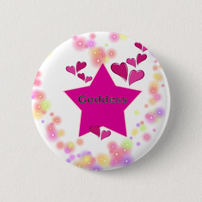 BADGE ROND 5 CM DÉESSE (Devant)