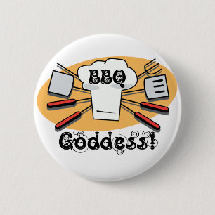 Badge Rond 5 Cm Déesse de BBQ