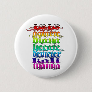 Badge Rond 5 Cm Déesse foncée