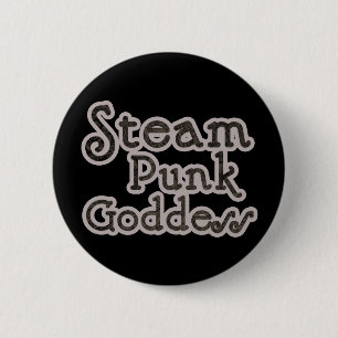Badge Rond 5 Cm Déesse Steampunk