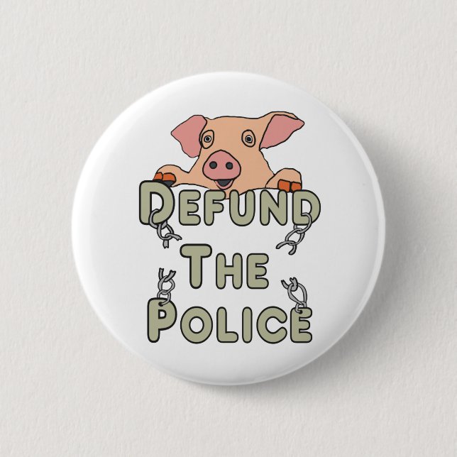 Badge Rond 5 Cm Défendre La Police (Devant)