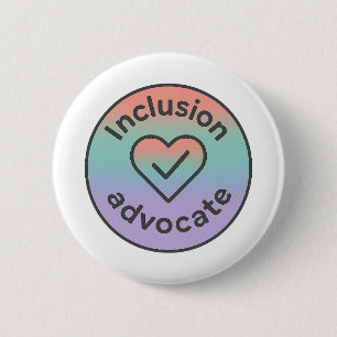 Badge Rond 5 Cm Défenseur de l'inclusion