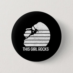 Badge Rond 5 Cm Définition de fille d'escalade Climber Bouldering