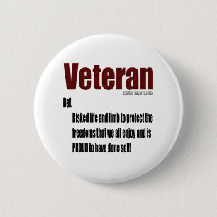 Badge Rond 5 Cm Définition de vétéran